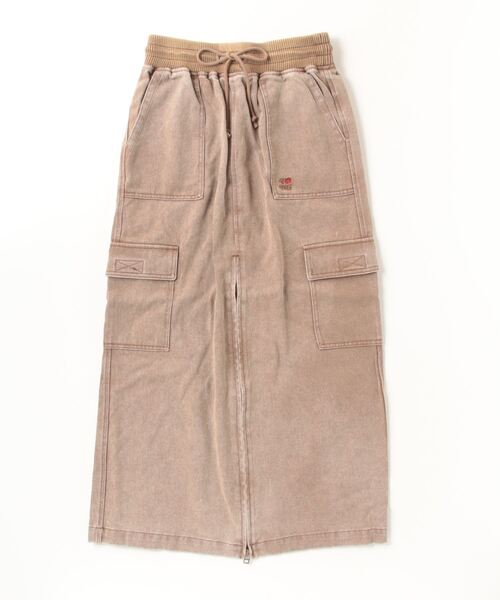 Nope Girl（ノープガール）の「slit cargo skirt（スカート・レディース・ブラック/ブラウン・フリー）」の2枚目の写真