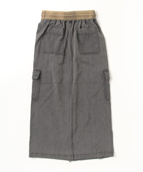 Nope Girl（ノープガール）の「slit cargo skirt（スカート・レディース・ブラック/ブラウン・フリー）」の3枚目の写真