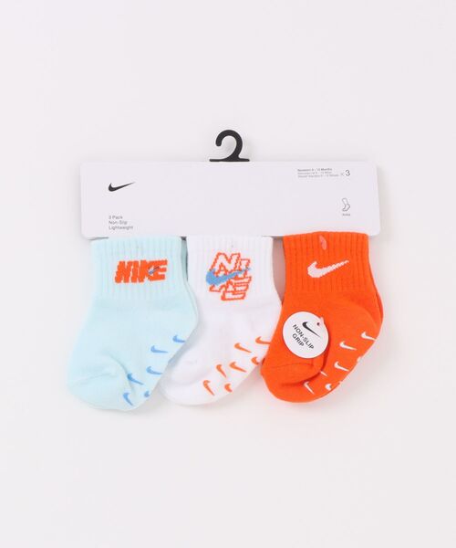 NIKE(ナイキ)の「【NIKE】NHN RHYTHM RUSH 3PK GRIPPER/ナイキ/ソックス/3足セット/ベビー(ソックス/靴下・キッズ・ブルー/ブラック・6-12M)」の2枚目の写真