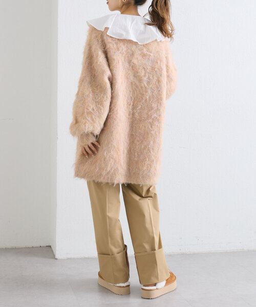 w closet(ダブルクローゼット)の「配色ステッチターンバックパンツ(その他パンツ・レディース・チャコールグレー/ピンク/ベージュ・FREE)」の8枚目の写真