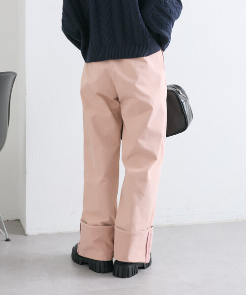 w closet(ダブルクローゼット)の「配色ステッチターンバックパンツ(その他パンツ・レディース・チャコールグレー/ピンク/ベージュ・FREE)」の16枚目の写真