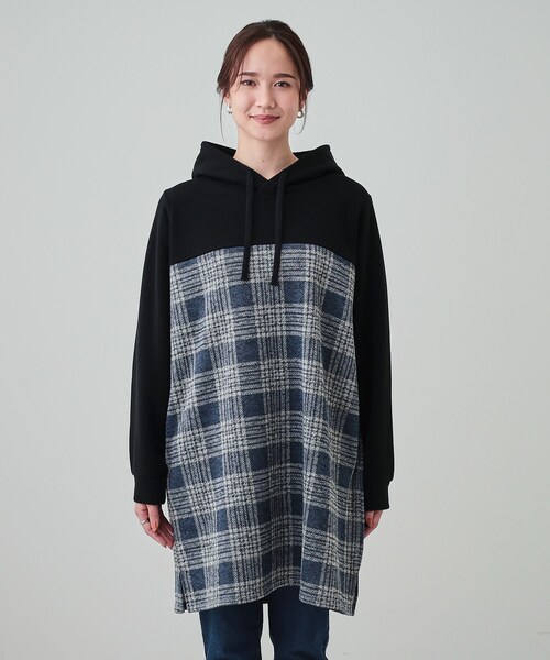【LIZLISA】チェック柄オフショルチュニック 起毛 LIZ LISA | . Recommend🎁 . LIZ LISA new collection 2023 S/S