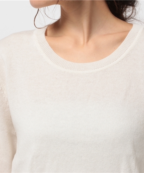OUTLET（アウトレット）の「【DouDou】ウールカシミアラウンドネックP/O（ニット/セーター・レディース・オフホワイト・MEDIUM）」の5枚目の写真