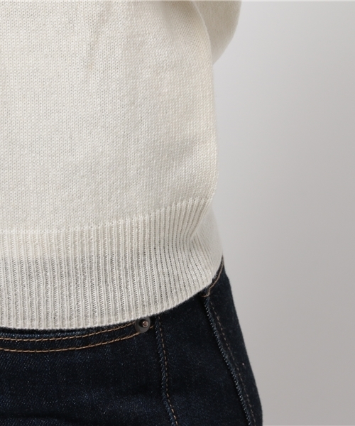 OUTLET（アウトレット）の「【DouDou】ウールカシミアラウンドネックP/O（ニット/セーター・レディース・オフホワイト・MEDIUM）」の7枚目の写真
