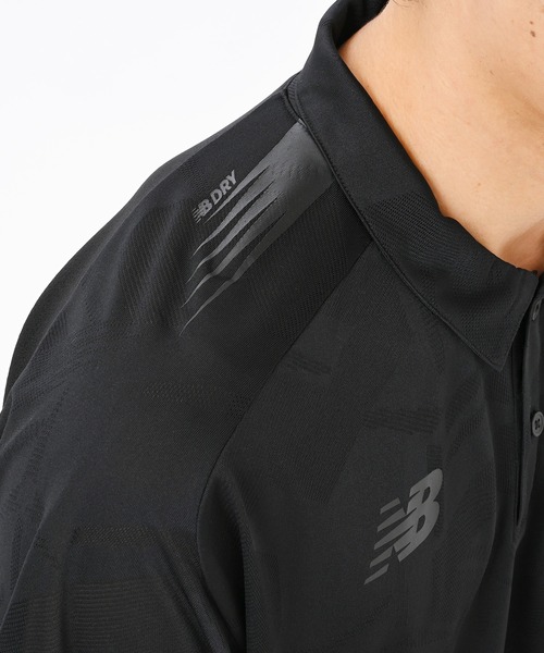 NEW BALANCE（ニューバランス）の「Black Out ジャガードメッシュニットポロシャツ（ポロシャツ・メンズ・ベージュ/ブラック/チャコールグレー・LARGE/MEDIUM/SMALL）」の7枚目の写真