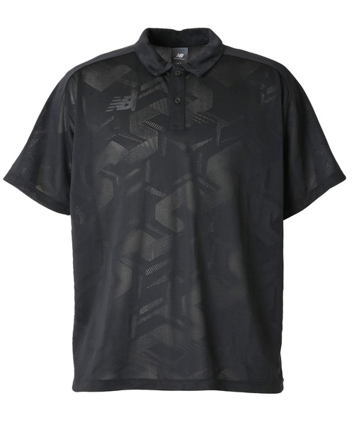 NEW BALANCE（ニューバランス）の「Black Out ジャガードメッシュニットポロシャツ（ポロシャツ・メンズ・ベージュ/ブラック/チャコールグレー・LARGE/MEDIUM/SMALL）」の8枚目の写真