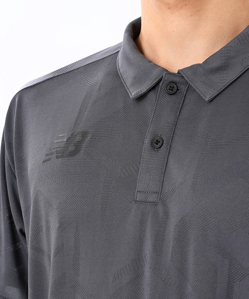 NEW BALANCE（ニューバランス）の「Black Out ジャガードメッシュニットポロシャツ（ポロシャツ・メンズ・ベージュ/ブラック/チャコールグレー・LARGE/MEDIUM/SMALL）」の12枚目の写真