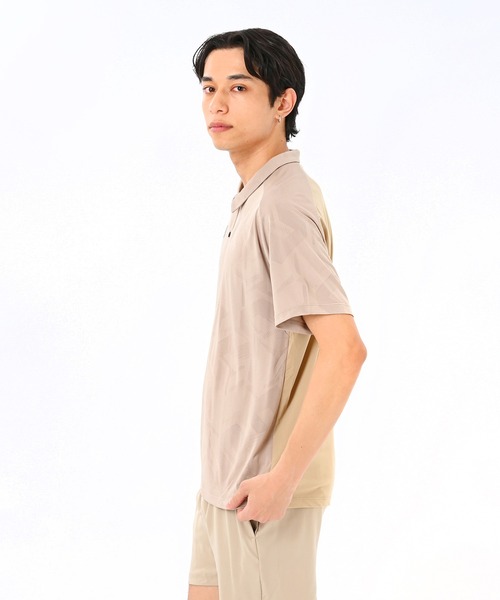 NEW BALANCE（ニューバランス）の「Black Out ジャガードメッシュニットポロシャツ（ポロシャツ・メンズ・ベージュ/ブラック/チャコールグレー・LARGE/MEDIUM/SMALL）」の16枚目の写真