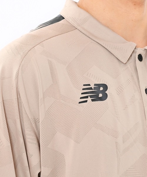 NEW BALANCE（ニューバランス）の「Black Out ジャガードメッシュニットポロシャツ（ポロシャツ・メンズ・ベージュ/ブラック/チャコールグレー・LARGE/MEDIUM/SMALL）」の18枚目の写真