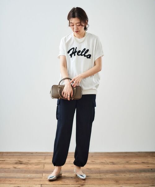 le.coeur blanc（ルクールブラン）の「《手洗い可能》テンセルカーゴパンツ（カーゴパンツ・レディース・ネイビー/カーキオリーブ・36/38）」の7枚目の写真