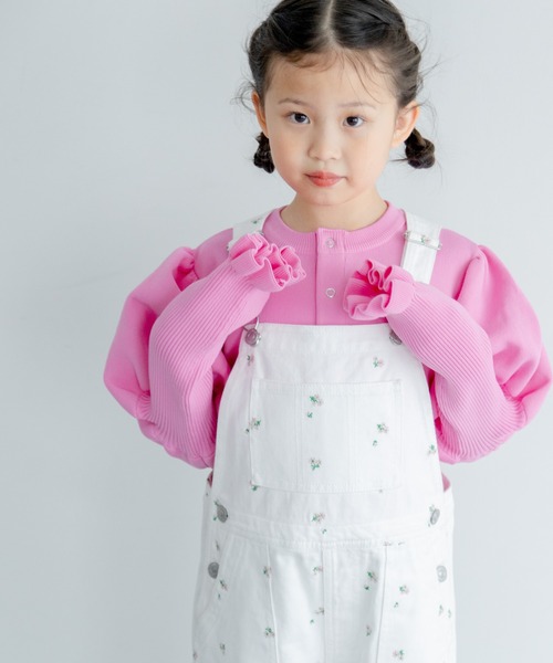 LOWRYS FARM(ローリーズファーム)の「フラワーオーバーオール 260005(サロペット/オーバーオール・キッズ・オフホワイト・150cm/140cm/130cm/120cm/110cm)」の13枚目の写真