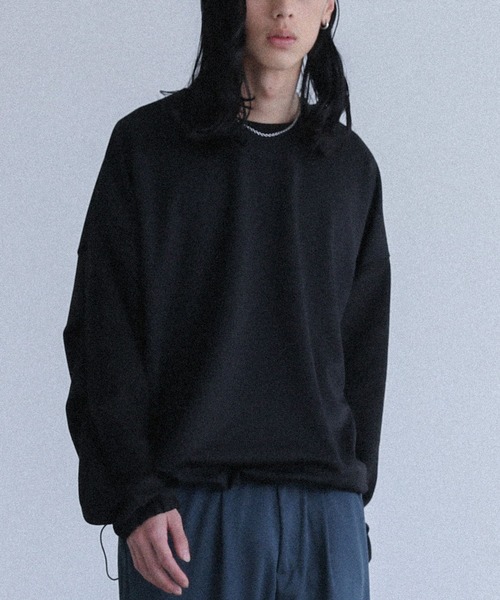 MDR（エムディアール）の「ポンチ袖スウェードプルオーバー（Tシャツ/カットソー・メンズ・ブラック/ブルー・M/L）」の2枚目の写真