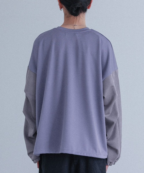 MDR（エムディアール）の「ポンチ袖スウェードプルオーバー（Tシャツ/カットソー・メンズ・ブラック/ブルー・M/L）」の9枚目の写真
