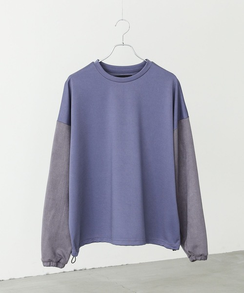 MDR（エムディアール）の「ポンチ袖スウェードプルオーバー（Tシャツ/カットソー・メンズ・ブラック/ブルー・M/L）」の3枚目の写真