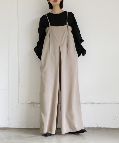 お値下げ中2025新品タグ付きRILATOタックジャンスカチャコールサロペット RILATO】タックジャンスカ | Pay ID