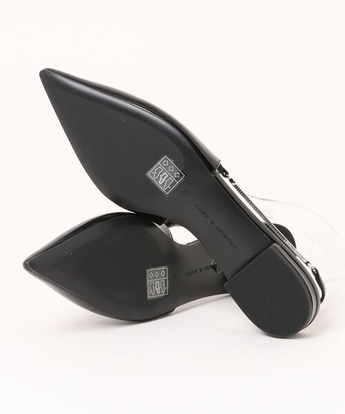 CHARLES & KEITH(チャールズ & キース)の「チェーンアクセント ポインテッドトゥスリングバックフラット(パンプス・レディース・アイボリー/ブラック系その他7・22.5cm/23cm/23.5cm/24.5cm/25cm/25.5cm)」の3枚目の写真