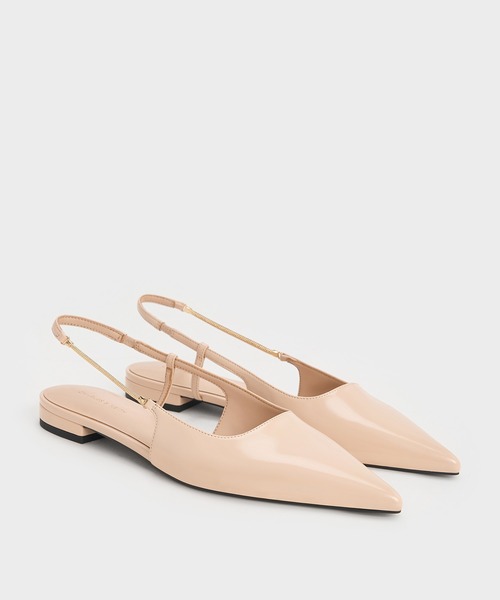 CHARLES & KEITH(チャールズ & キース)の「チェーンアクセント ポインテッドトゥスリングバックフラット(パンプス・レディース・アイボリー/ブラック系その他7・22.5cm/23cm/23.5cm/24.5cm/25cm/25.5cm)」の11枚目の写真