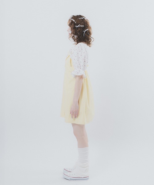 Lolime by mellfy memory(ロリミー バイ メルフィーメモリー)の「selfish honey キャミワンピース(ワンピース・レディース・イエロー/ホワイト・LL/M)」の4枚目の写真