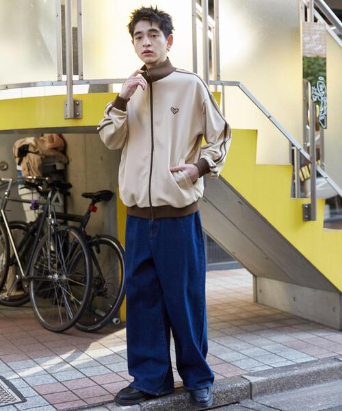 WEGO（ウィゴー）の「WEGO/ライントラックジャケット（ジャージ・メンズ・ベージュ/ホワイト/ブルー/ネイビー・SMALL/LARGE/MEDIUM）」の5枚目の写真