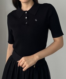 新品❤️ARCHIVIO ブラック 半袖セーター ニット/セーター（ブラック/黒色系・半袖）ファッション通販