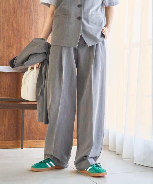 セール】限定展開 タックストレートパンツ（セット対応）（スラックス