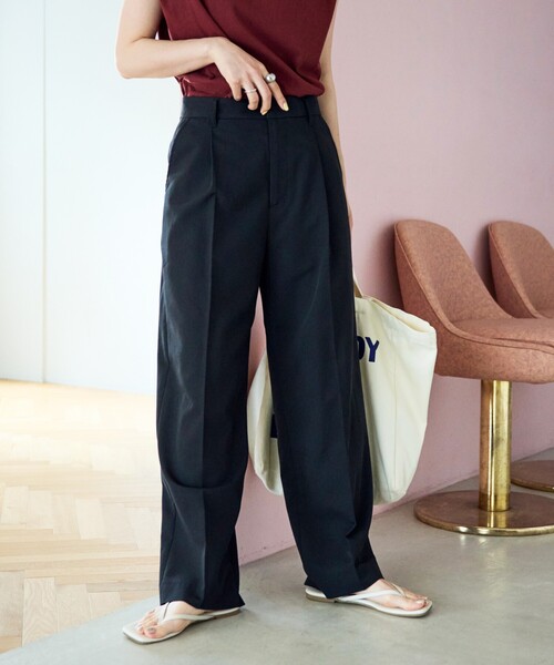 セール】限定展開 タックストレートパンツ（セット対応）（スラックス