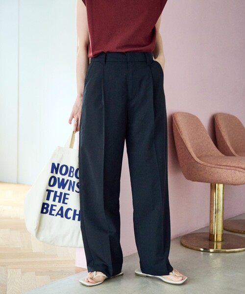 セール】限定展開 タックストレートパンツ（セット対応）（スラックス