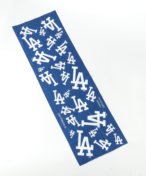 INFIELDER DESIGN（インフィールダーデザイン）の「INFIELDER DESIGN / インフィールダーデザイン MLB ロゴストール（ストール/ショール・メンズ・ネイビー/ブルー系その他/ホワイト・FREE）」の10枚目の写真