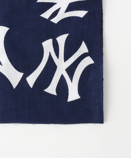 INFIELDER DESIGN（インフィールダーデザイン）の「INFIELDER DESIGN / インフィールダーデザイン MLB ロゴストール（ストール/ショール・メンズ・ネイビー/ブルー系その他/ホワイト・FREE）」の4枚目の写真