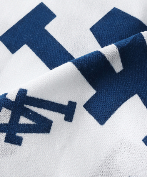 INFIELDER DESIGN（インフィールダーデザイン）の「INFIELDER DESIGN / インフィールダーデザイン MLB ロゴストール（ストール/ショール・メンズ・ネイビー/ブルー系その他/ホワイト・FREE）」の5枚目の写真