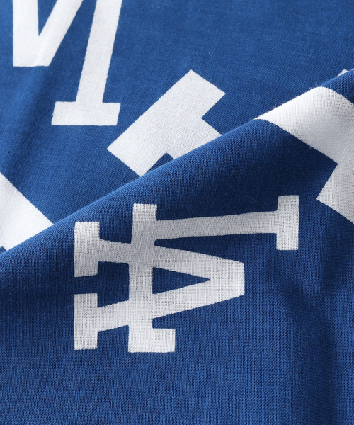 INFIELDER DESIGN（インフィールダーデザイン）の「INFIELDER DESIGN / インフィールダーデザイン MLB ロゴストール（ストール/ショール・メンズ・ネイビー/ブルー系その他/ホワイト・FREE）」の7枚目の写真