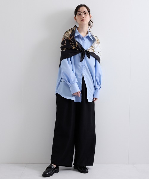 ENIM BY VICKY（エニムバイビッキー）の「【ENIM BY VICKY】ヘザーエステルツイルドレープパンツ《手洗い可能》（その他パンツ・レディース・ベージュ/ブラック・M）」の13枚目の写真