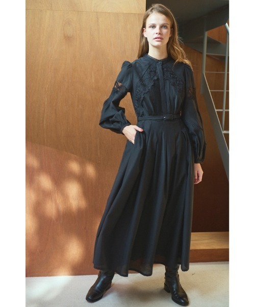 セール】Bibi Lace-trimmed dress 切り替えレースドレス（ワンピース