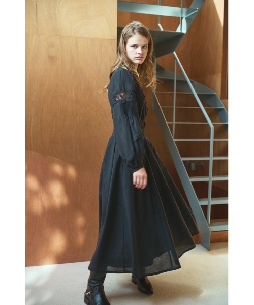 Estella.K(エステラケー)の「Bibi Lace-trimmed dress 切り替えレースドレス(ワンピース・レディース・ブラック/ミント/ピンク・FREE)」の13枚目の写真