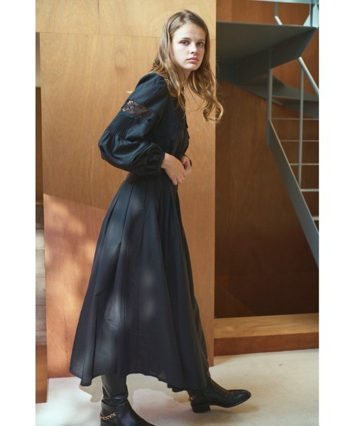 Estella.K(エステラケー)の「Bibi Lace-trimmed dress 切り替えレースドレス(ワンピース・レディース・ブラック/ミント/ピンク・FREE)」の15枚目の写真