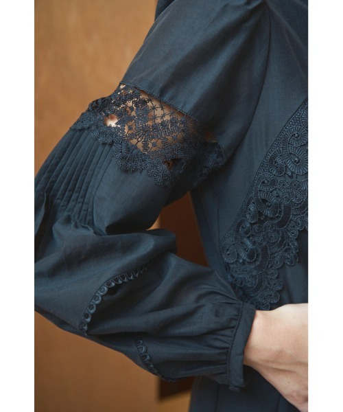 Estella.K(エステラケー)の「Bibi Lace-trimmed dress 切り替えレースドレス(ワンピース・レディース・ブラック/ミント/ピンク・FREE)」の20枚目の写真
