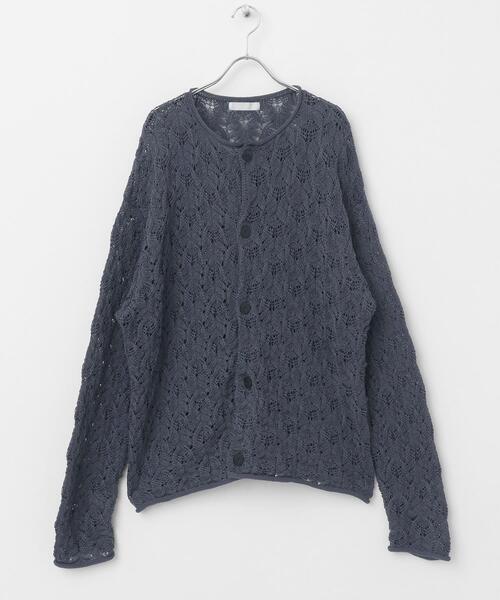 SENSE OF PLACE by URBAN RESEARCH（センスオブプレイスバイアーバンリサーチ）の「ケーブルメッシュクルーネックカーディガン（カーディガン/ボレロ・メンズ・ブラウン/ブラック/チャコールグレー・LARGE/MEDIUM）」の20枚目の写真