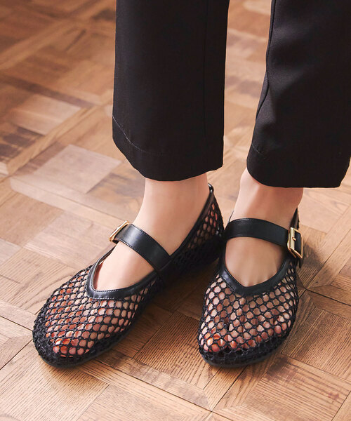 KOBE LETTUCE（コウベレタス）の「メッシュフラットパンプス（パンプス・レディース・シルバー/ブラック・L/LL/M/S）」の2枚目の写真