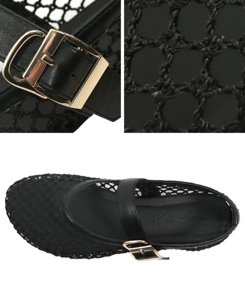 KOBE LETTUCE（コウベレタス）の「メッシュフラットパンプス（パンプス・レディース・シルバー/ブラック・L/LL/M/S）」の7枚目の写真