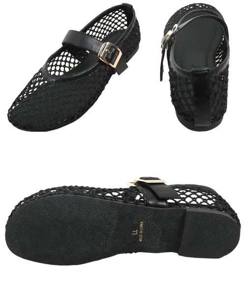 KOBE LETTUCE（コウベレタス）の「メッシュフラットパンプス（パンプス・レディース・シルバー/ブラック・L/LL/M/S）」の8枚目の写真