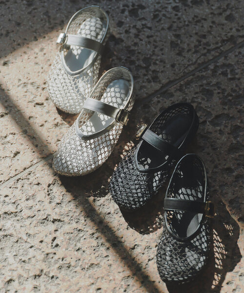 KOBE LETTUCE（コウベレタス）の「メッシュフラットパンプス（パンプス・レディース・シルバー/ブラック・L/LL/M/S）」の11枚目の写真