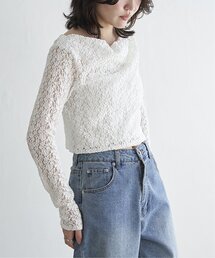 VENCEEXCHANGE | レースドレープオフショル(Tシャツ/カットソー)