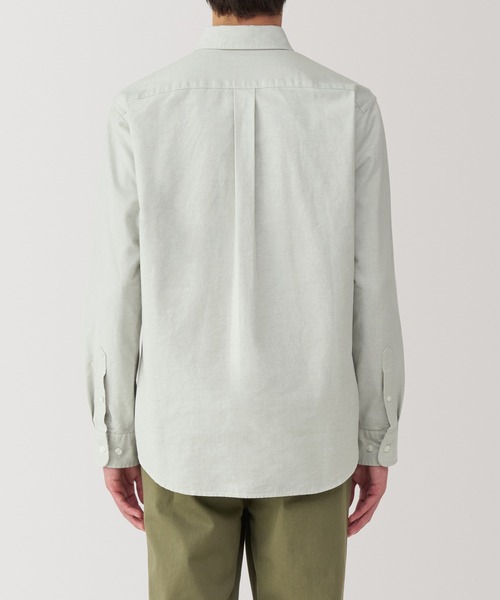 無印良品（ムジルシリョウヒン）の「紳士　洗いざらしオックスボタンダウン長袖シャツ（シャツ/ブラウス・メンズ・ネイビー/サックスブルー/ライトグリーン/ライトブラウン/ホワイト/ネイビー系/ピンク系・S/M/L/XL）」の13枚目の写真