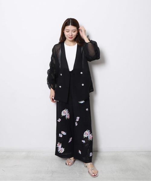 Re.Verofonna(ヴェロフォンナ)の「クロシェパンツ(その他パンツ・レディース・ブラック/アイボリー・MEDIUM)」の11枚目の写真