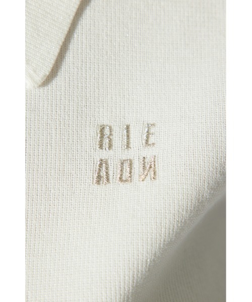 rienda(リエンダ)の「2WAY刺繍ロゴニットカーディガン ポロニットトップス(ニット/セーター・レディース・ホワイト/グレー/ライトイエロー・FREE)」の9枚目の写真