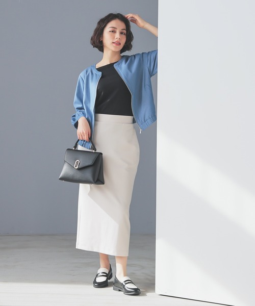GLACIER lusso(グラシアルッソ)の「【UVカット・接触冷感】7分袖ボートネック(Tシャツ/カットソー・レディース・グリーン/ホワイト×ブラック/グレー系その他/ホワイト/ブラック・L/M/S/LL)」の10枚目の写真