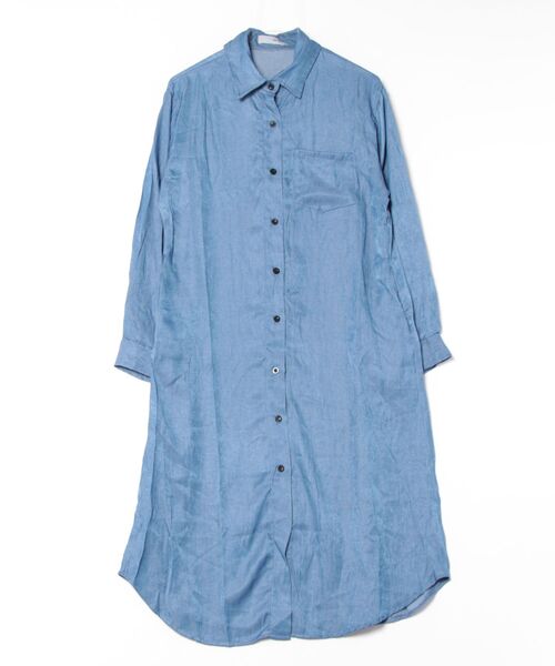 urge:(アージコロン )の「【URGE:】デニム 長袖 シャツ ワンピース(ワンピース・レディース・ブルー・MEDIUM/LARGE/X-LARGE)」の3枚目の写真