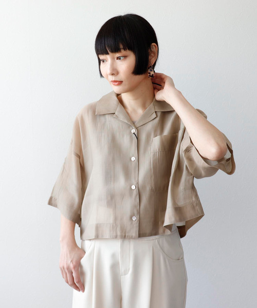 【関税込み】OVER OVER ホワイト ボクシー クロップド Tシャツ YONFA / 【PRE ORDER】ボクシークロップドシャツ (white)