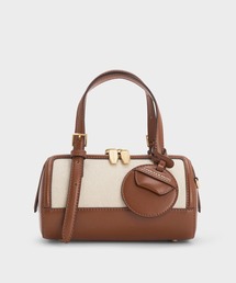 Charles & Keith  ボストンバッグ ブラウン ショルダーバッグ(レディース) - ブラウン | CHARLES & KEITH
