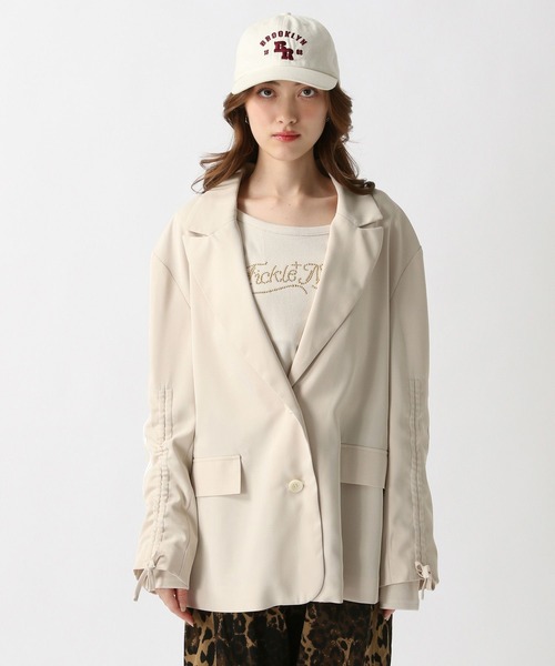 FOREVER 21(フォーエバー トゥエンティーワン)の「【2025SS】袖シャーリングラインジャケット(テーラードジャケット・レディース・グレー/ナチュラル・FREE)」の18枚目の写真